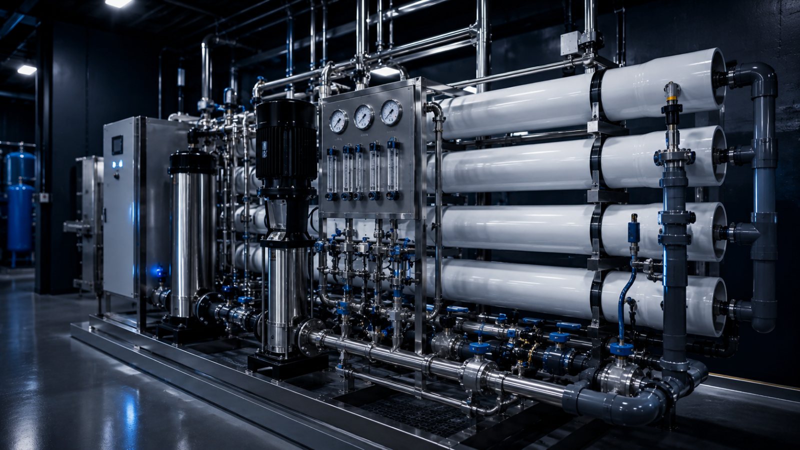 High-purity reverse-osmosis and membrane treatment system