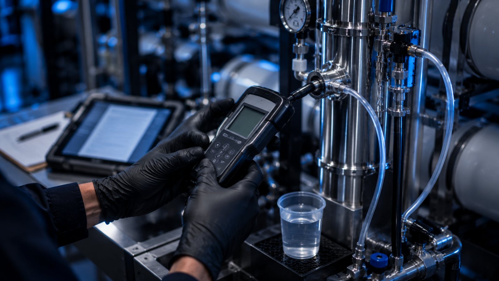 Resistivity and TDS testing with a handheld meter